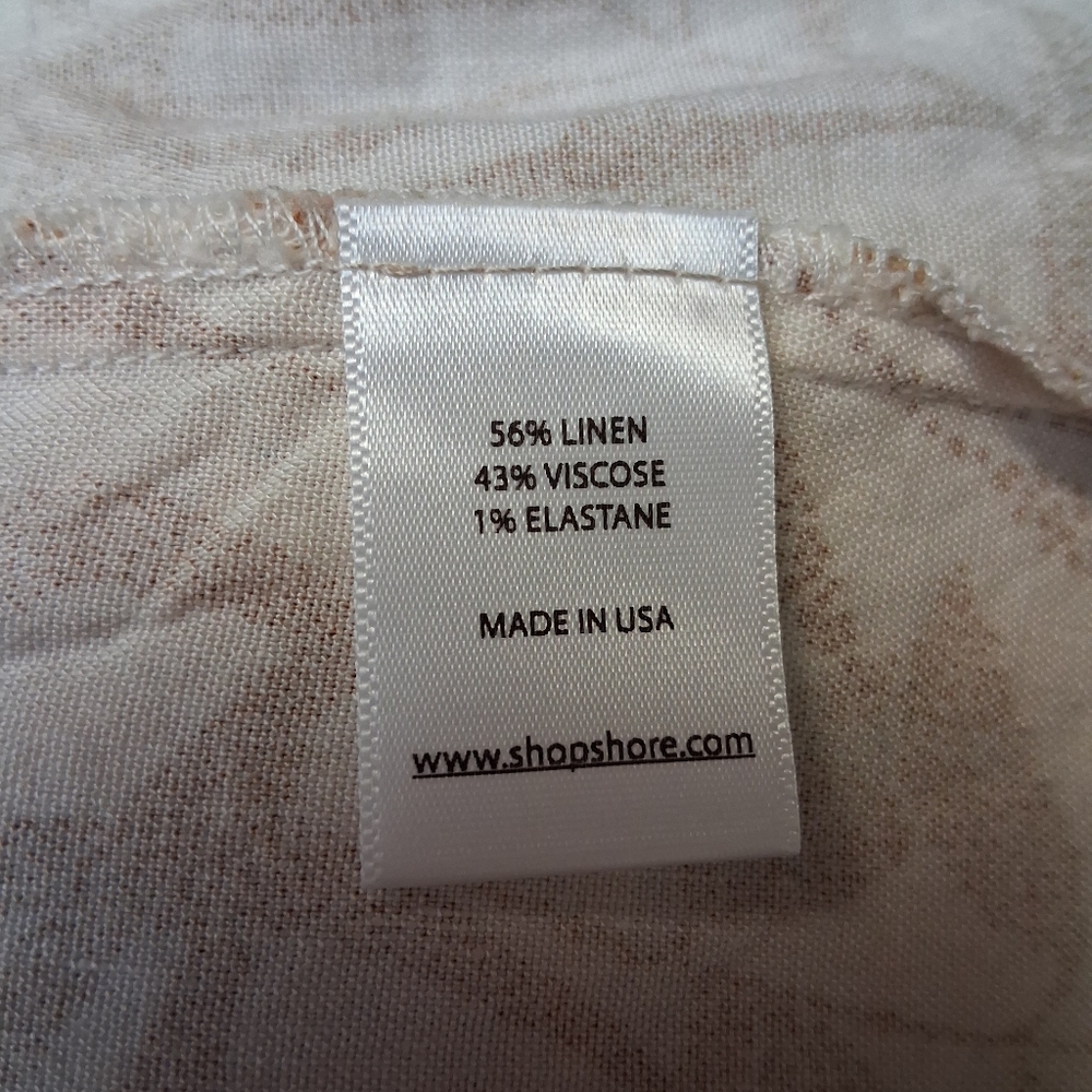 Shore Women Size L Chic Strapless Cream and Brown Leaf Print Dress - Picture 13 of 16